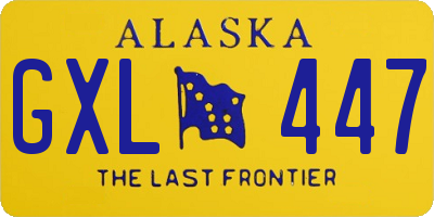 AK license plate GXL447