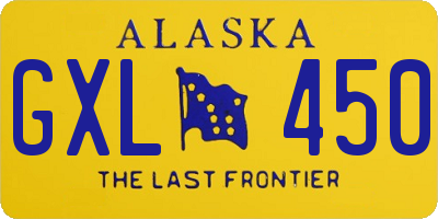 AK license plate GXL450