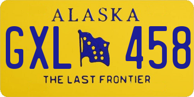 AK license plate GXL458