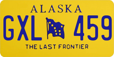 AK license plate GXL459