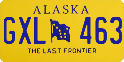 AK license plate GXL463