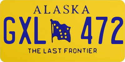 AK license plate GXL472