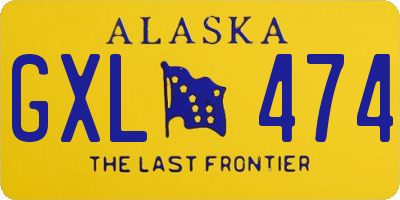 AK license plate GXL474