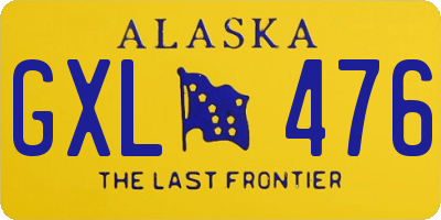 AK license plate GXL476