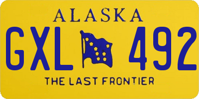 AK license plate GXL492