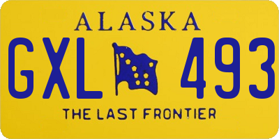 AK license plate GXL493