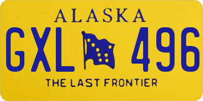 AK license plate GXL496