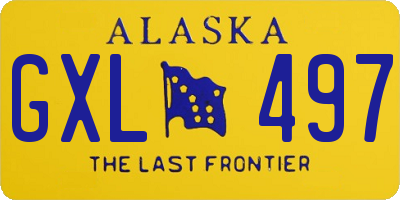 AK license plate GXL497