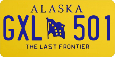 AK license plate GXL501