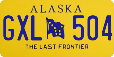 AK license plate GXL504