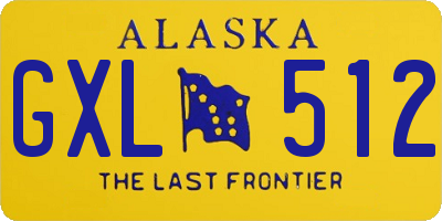AK license plate GXL512