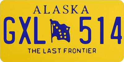 AK license plate GXL514