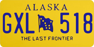 AK license plate GXL518