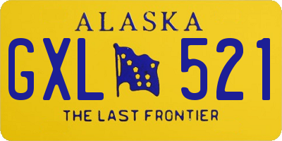 AK license plate GXL521