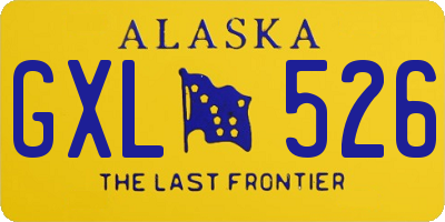 AK license plate GXL526