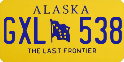 AK license plate GXL538