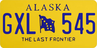 AK license plate GXL545
