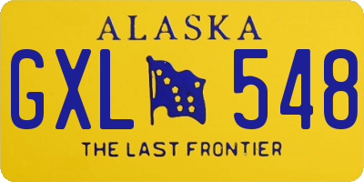 AK license plate GXL548