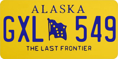 AK license plate GXL549