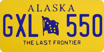 AK license plate GXL550