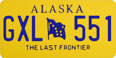AK license plate GXL551