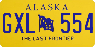 AK license plate GXL554