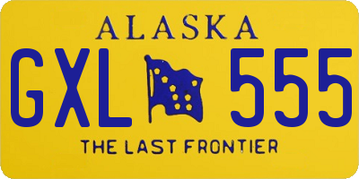 AK license plate GXL555