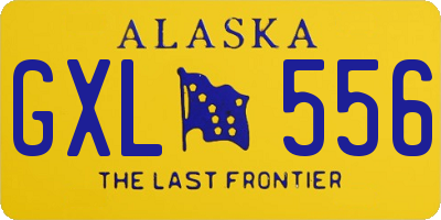 AK license plate GXL556