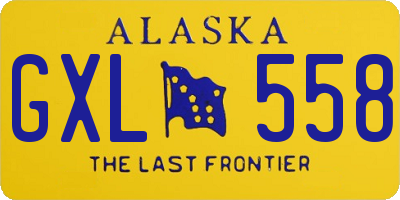 AK license plate GXL558