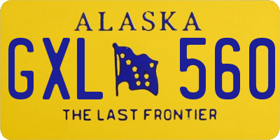 AK license plate GXL560
