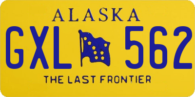 AK license plate GXL562