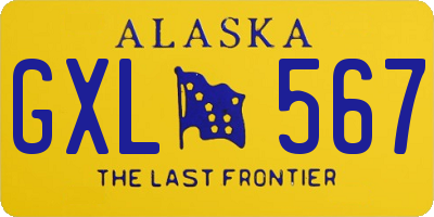 AK license plate GXL567