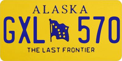 AK license plate GXL570