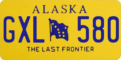 AK license plate GXL580