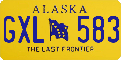 AK license plate GXL583