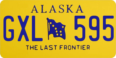 AK license plate GXL595