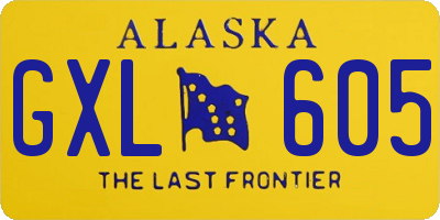 AK license plate GXL605