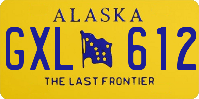 AK license plate GXL612