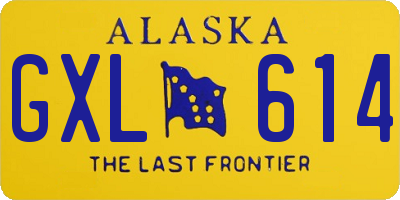 AK license plate GXL614