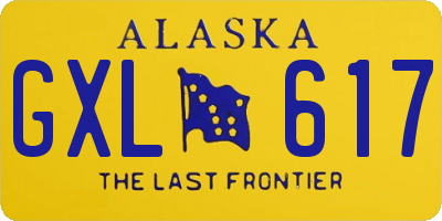 AK license plate GXL617