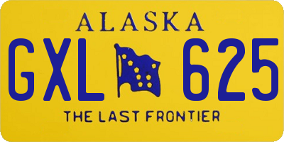 AK license plate GXL625