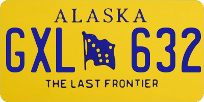AK license plate GXL632