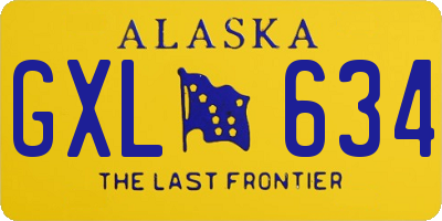 AK license plate GXL634