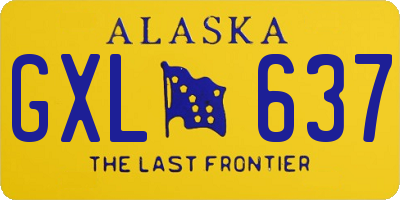 AK license plate GXL637