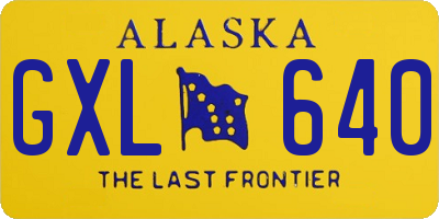 AK license plate GXL640
