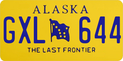 AK license plate GXL644