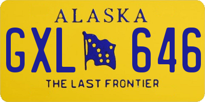 AK license plate GXL646