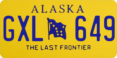 AK license plate GXL649
