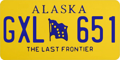 AK license plate GXL651