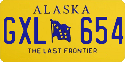 AK license plate GXL654